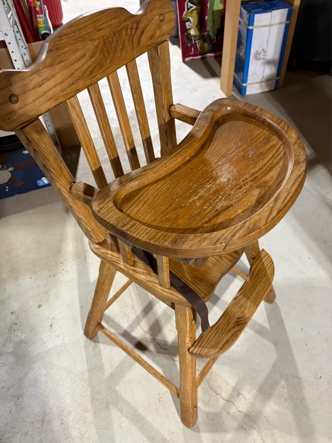 Wooden High Chair with Tray