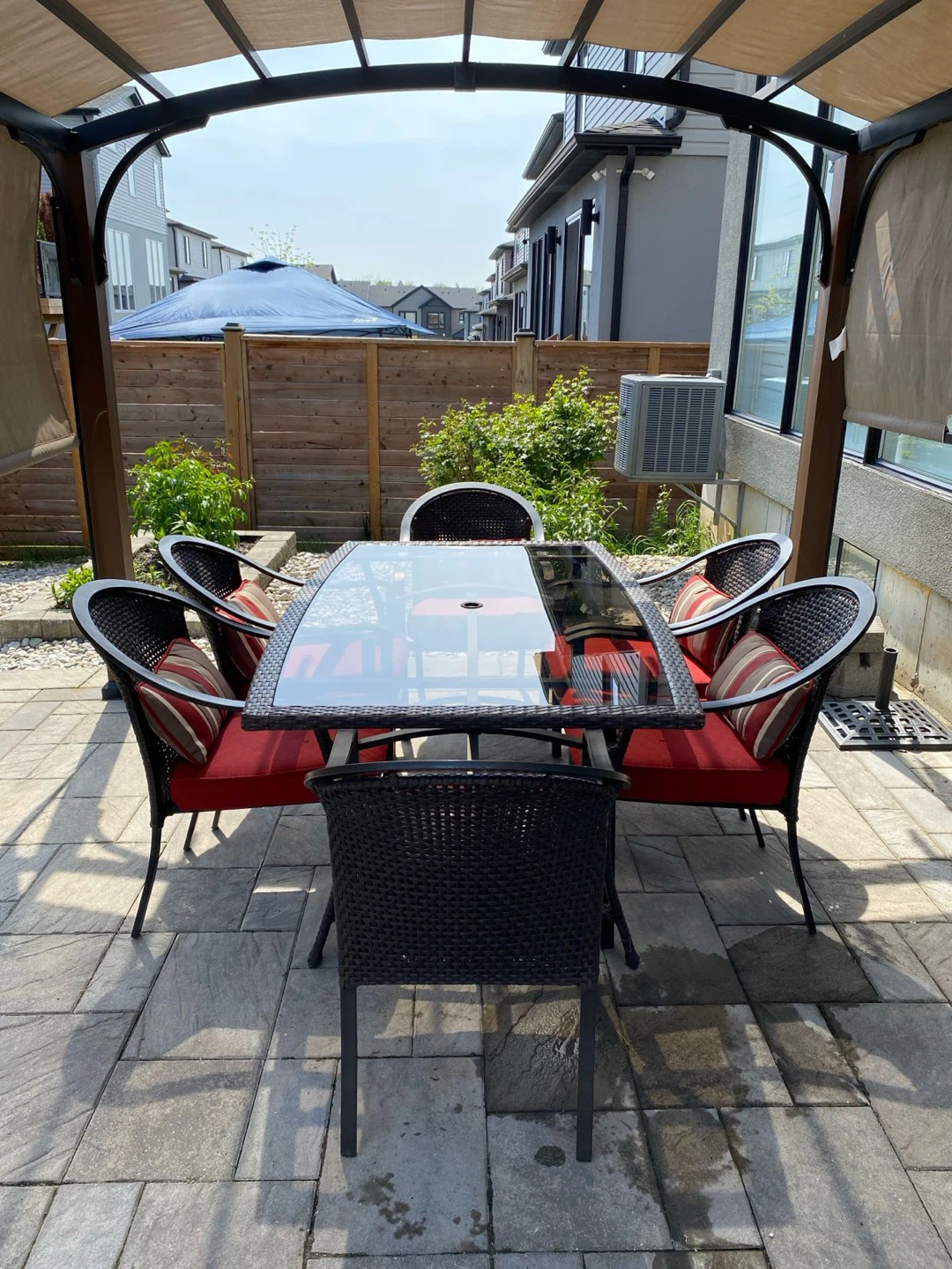 Patio Dining Set with Glass Table and 6 Chairs - photo 2