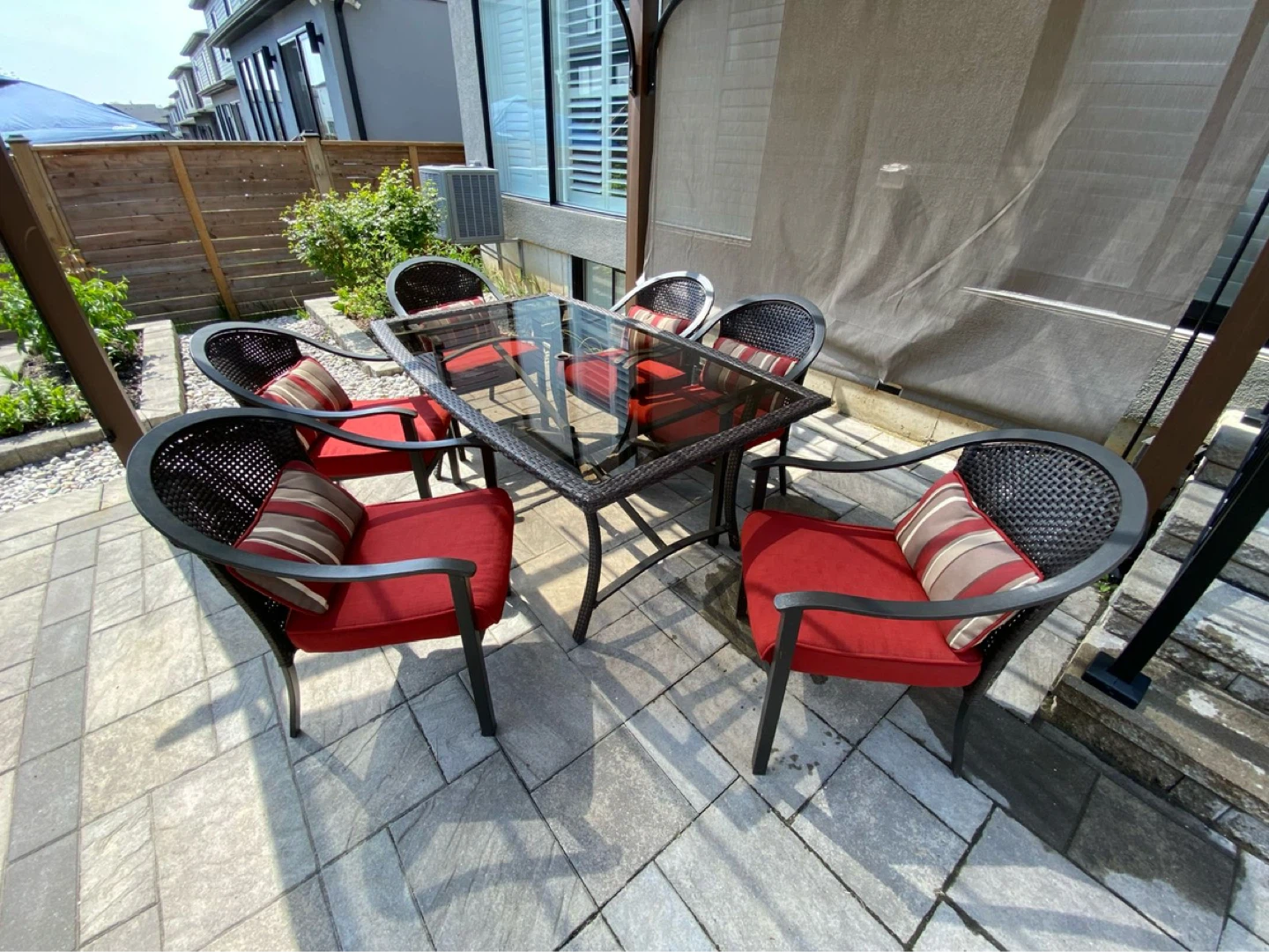 Patio Dining Set with Glass Table and 6 Chairs - photo 5