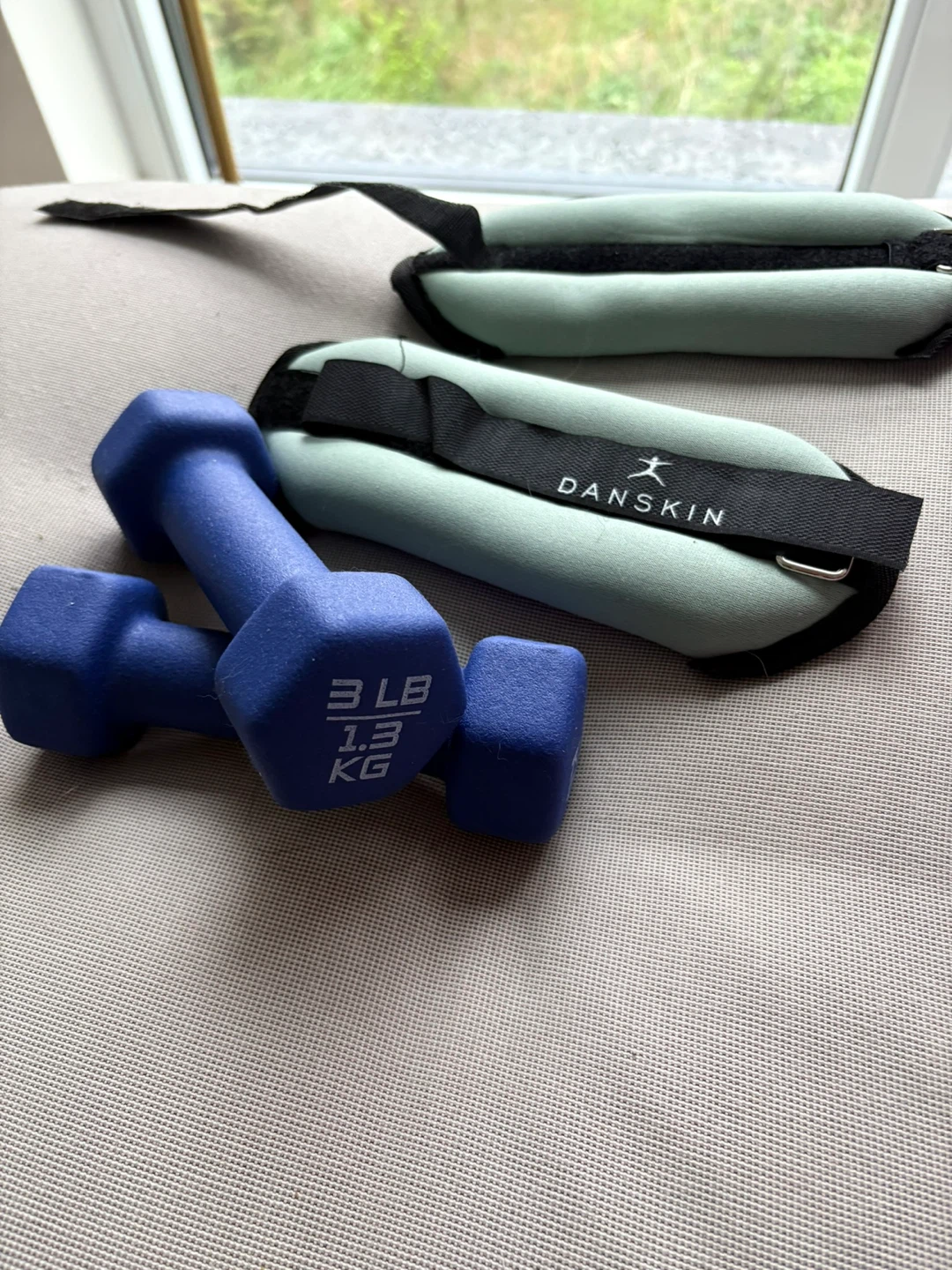 Danskin Ankle Weights & 3lb Dumbbells