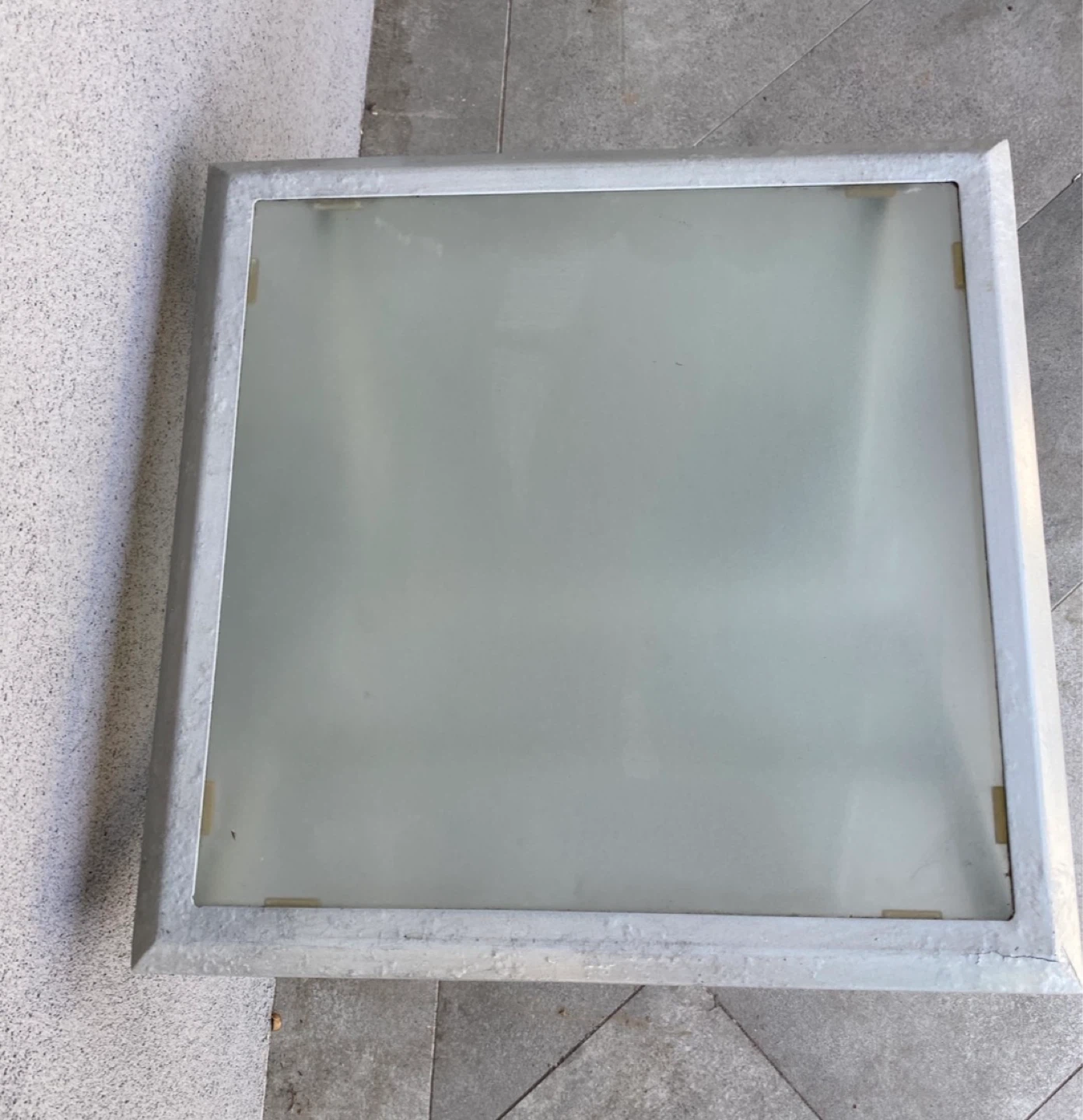 Patio side table  with Frosted Glass Top - photo 3