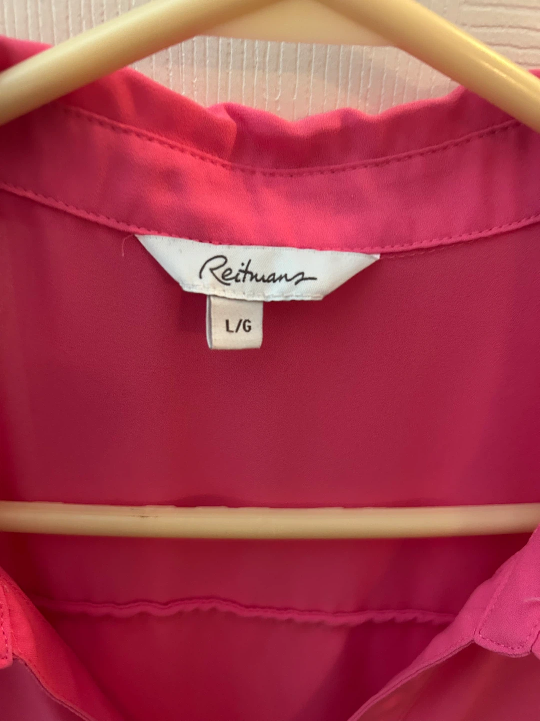 Reitmans Pink Long-Sleeve Button-Up Shirt - Size L/G - photo 2