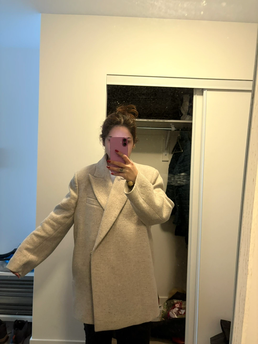 H&M Wool Blend Blazer - Beige