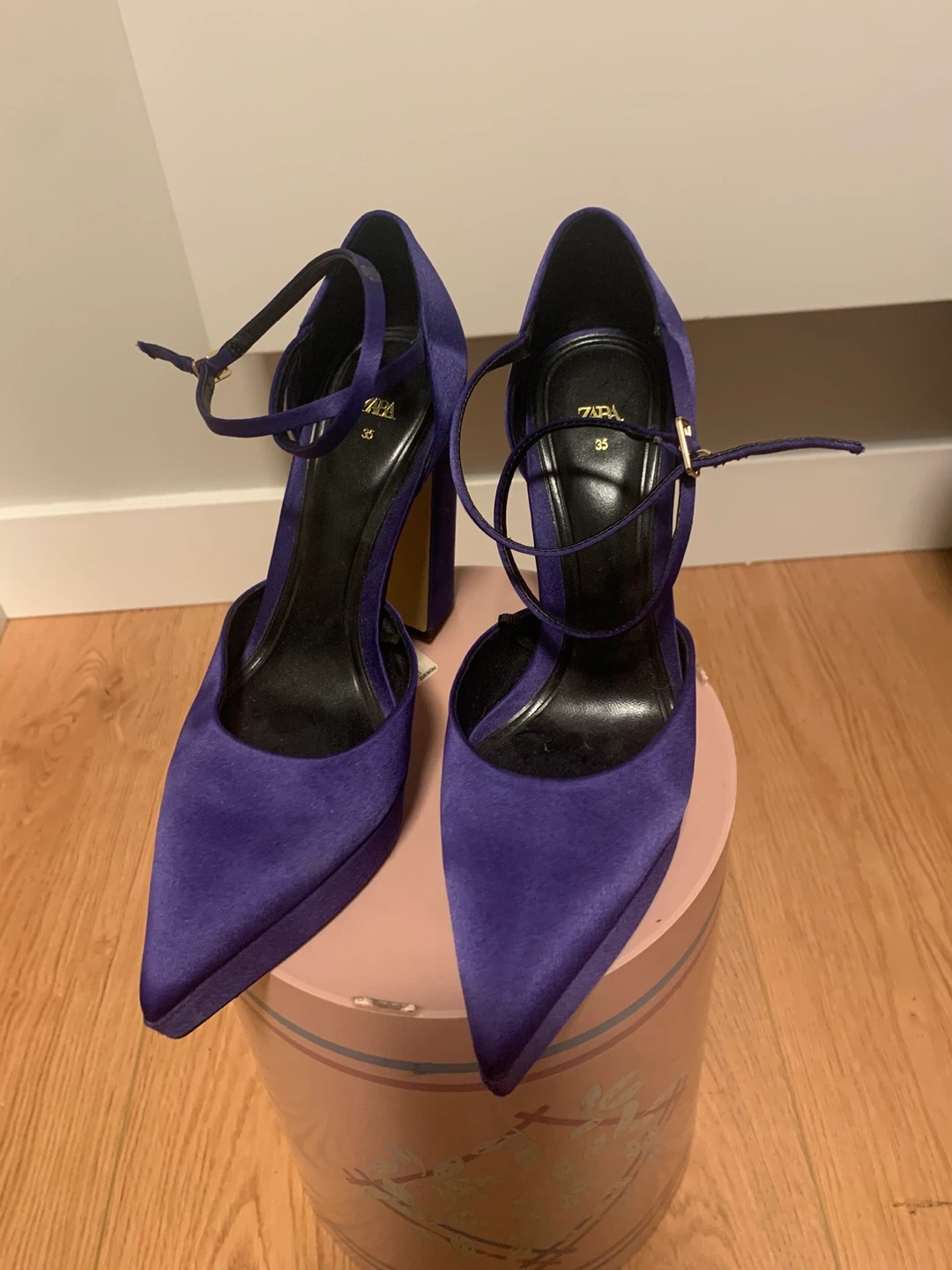 Zara Purple Heels - Size 35 - 4.5” heels