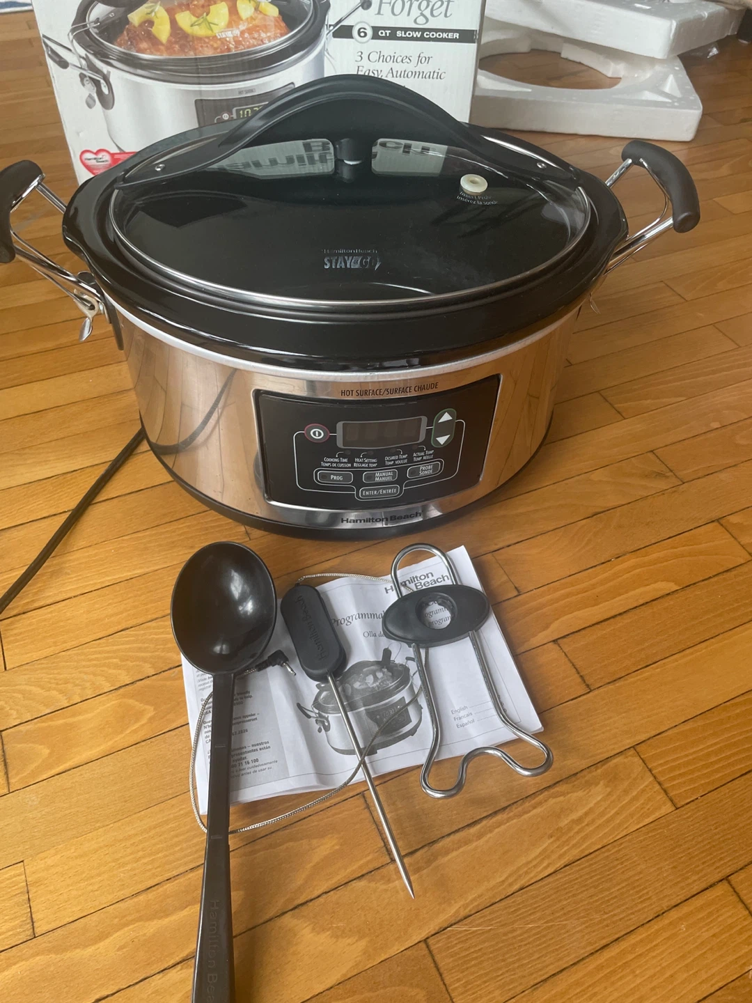 Hamilton Beach 6 Qt Set & Forget Slow Cooker with Digital Probe - photo 2