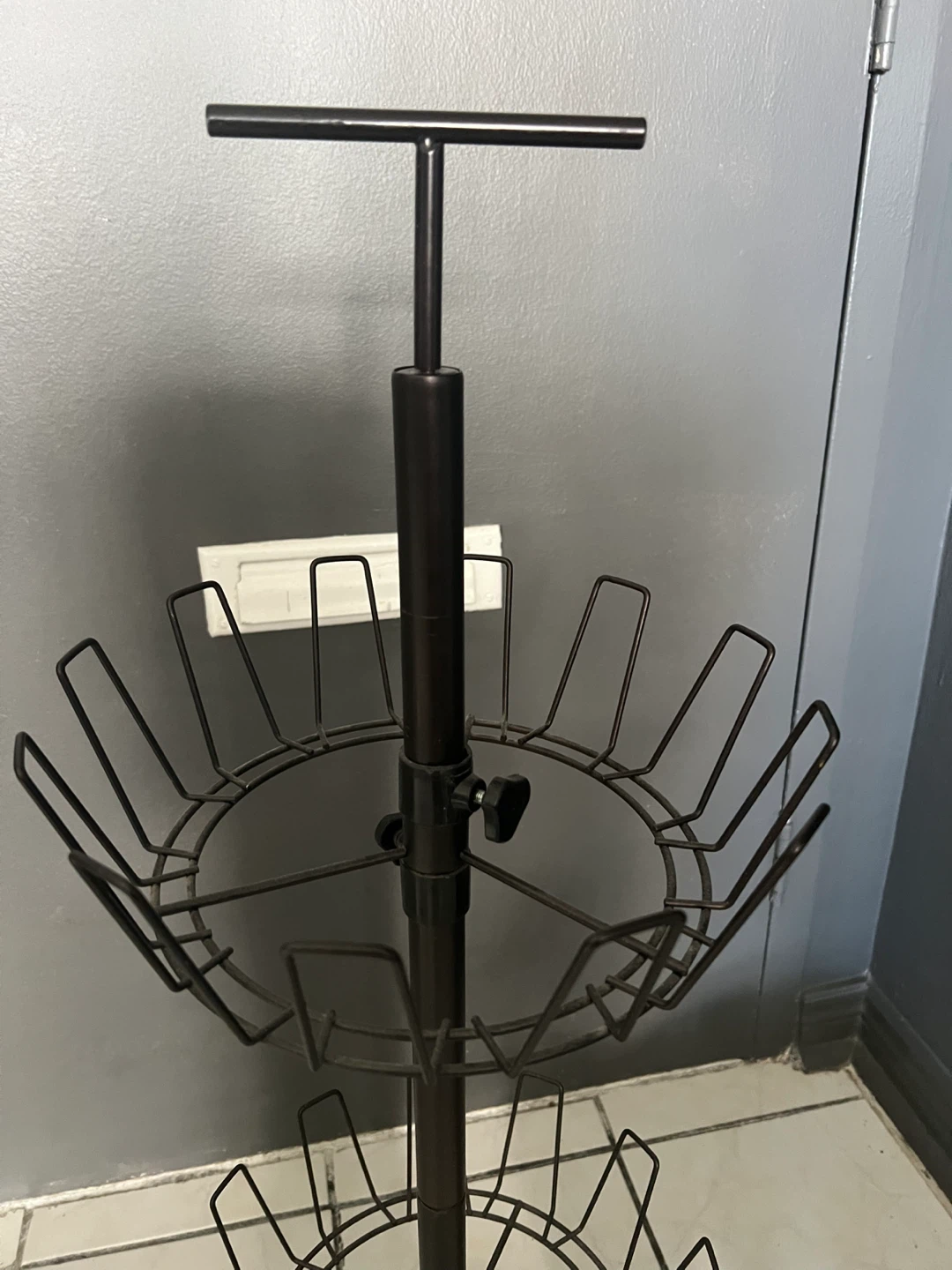 2 - Tier Rotating Shoe Rack Stand - Metal - photo 3