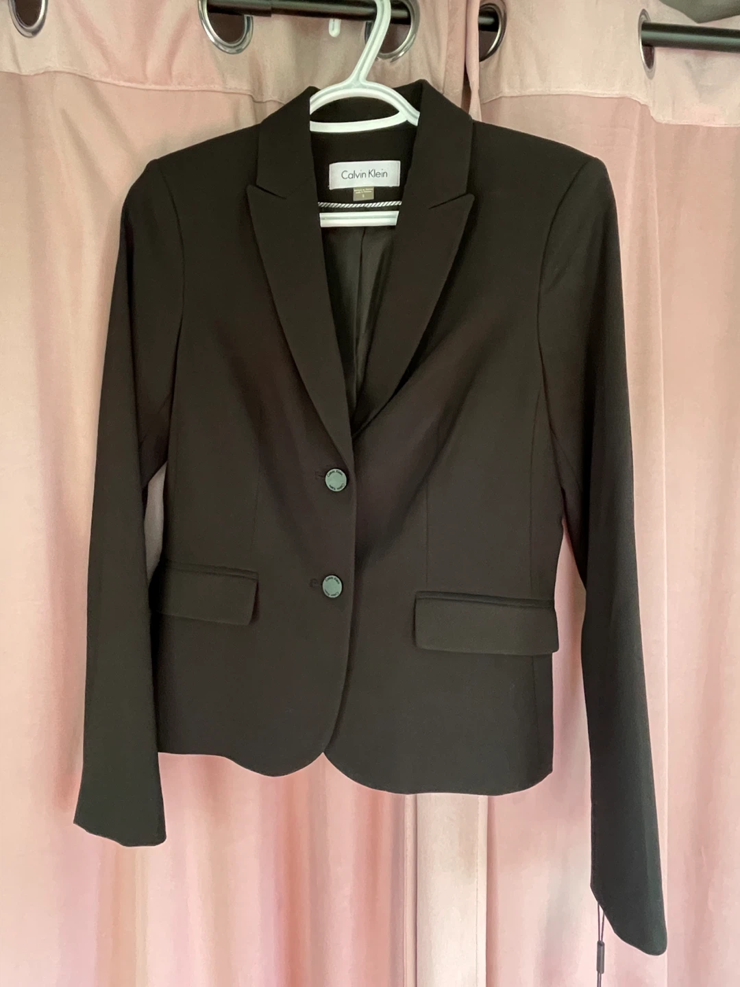 *New* Calvin Klein Fitted Women's Black Blazer, Size 2