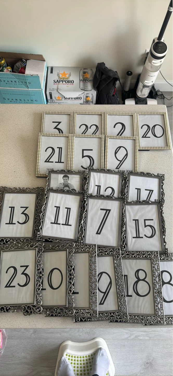 Assorted Photo Frames with Decorative Edges