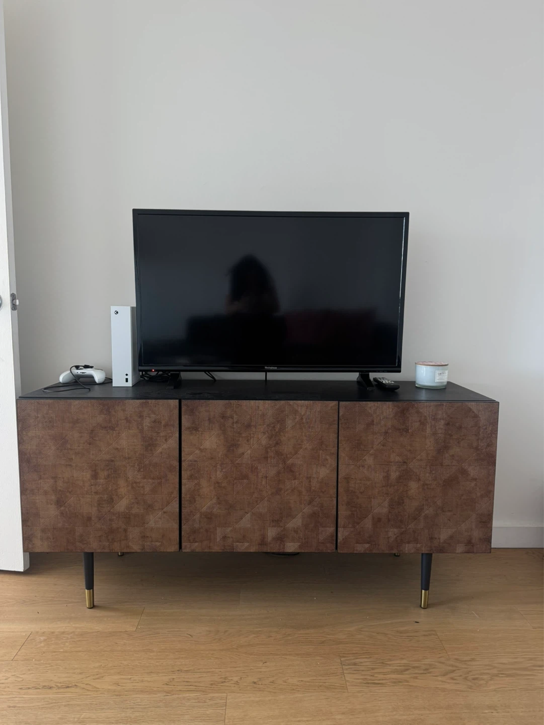 TV Stand with Cabinets and Shelves