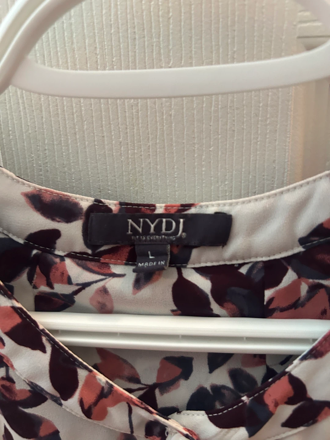 NYDJ Women's Printed Blouse - Size L - photo 2