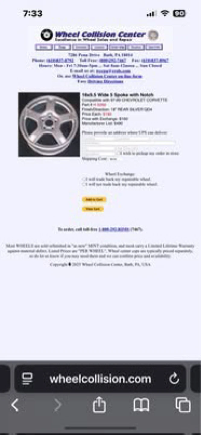 Corvette C5 Silver 5-Spoke Wheels - photo 3