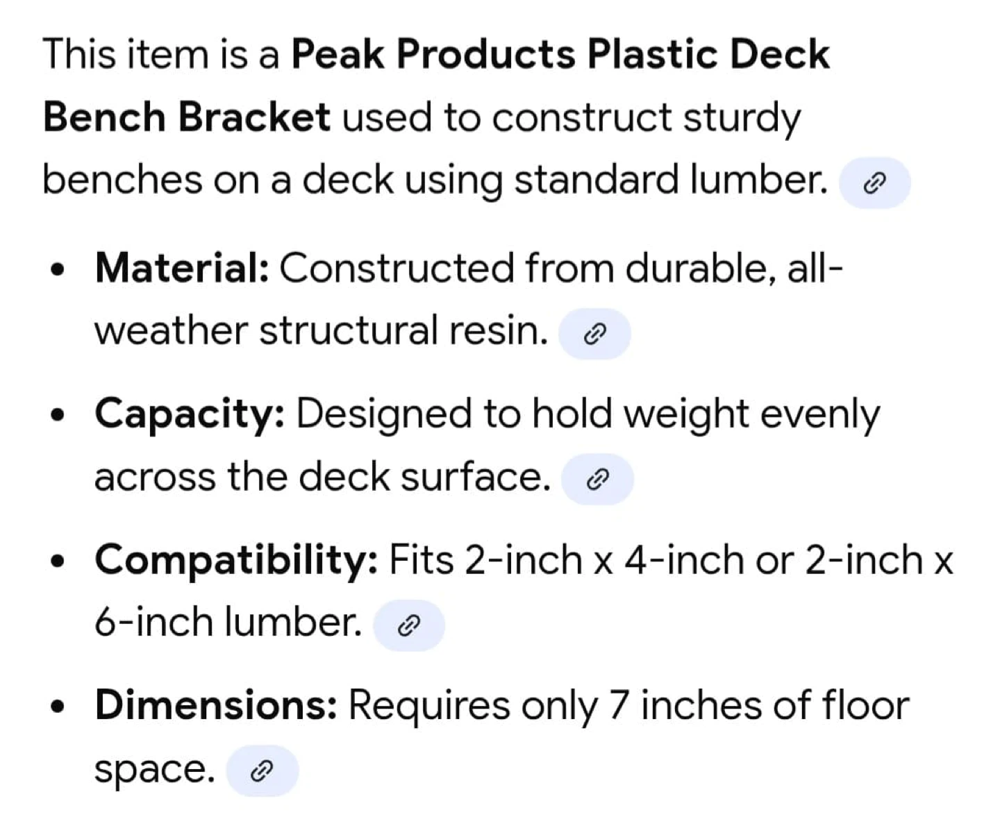 Deck Bench Brackets (8 altogether ) - photo 3