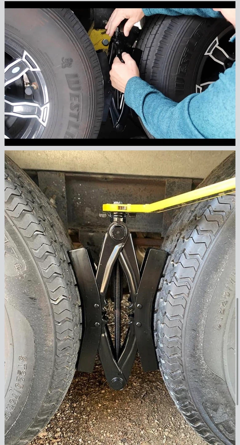 Scissor Jack Set with Ratchet Wrench for RV/Trailers - photo 5