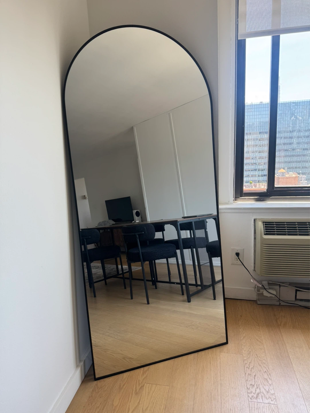 Black Arch Floor Mirror