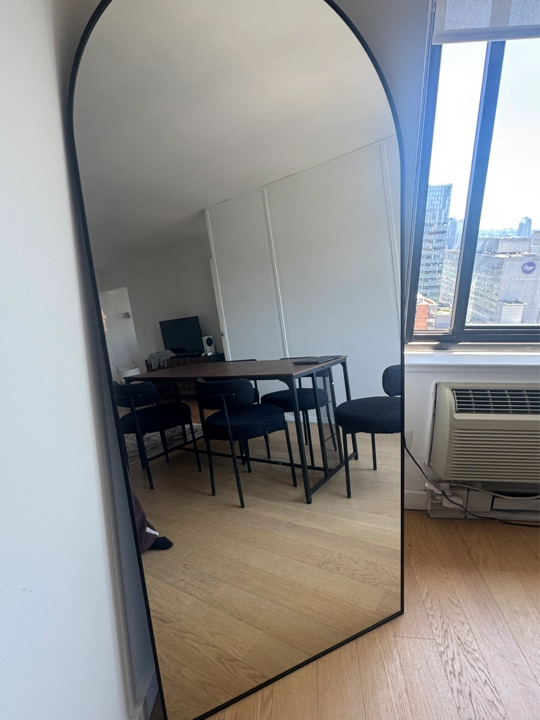 Black Arch Floor Mirror - photo 2