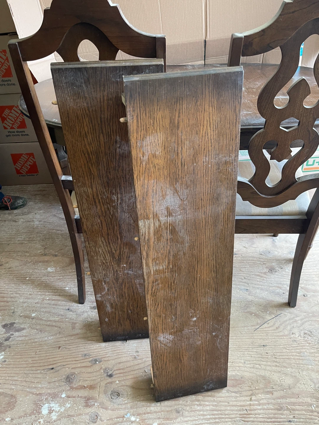 Wooden Dining Table with Leaf Inserts and hutch buffet in - photo 2