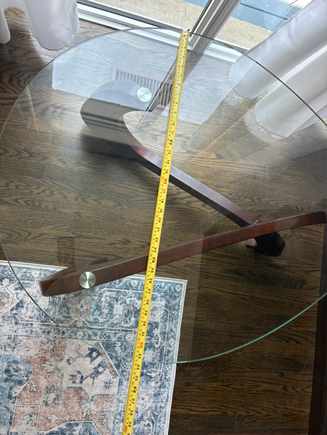 Modern Pear Shaped Coffee Table with Glass Top - photo 5