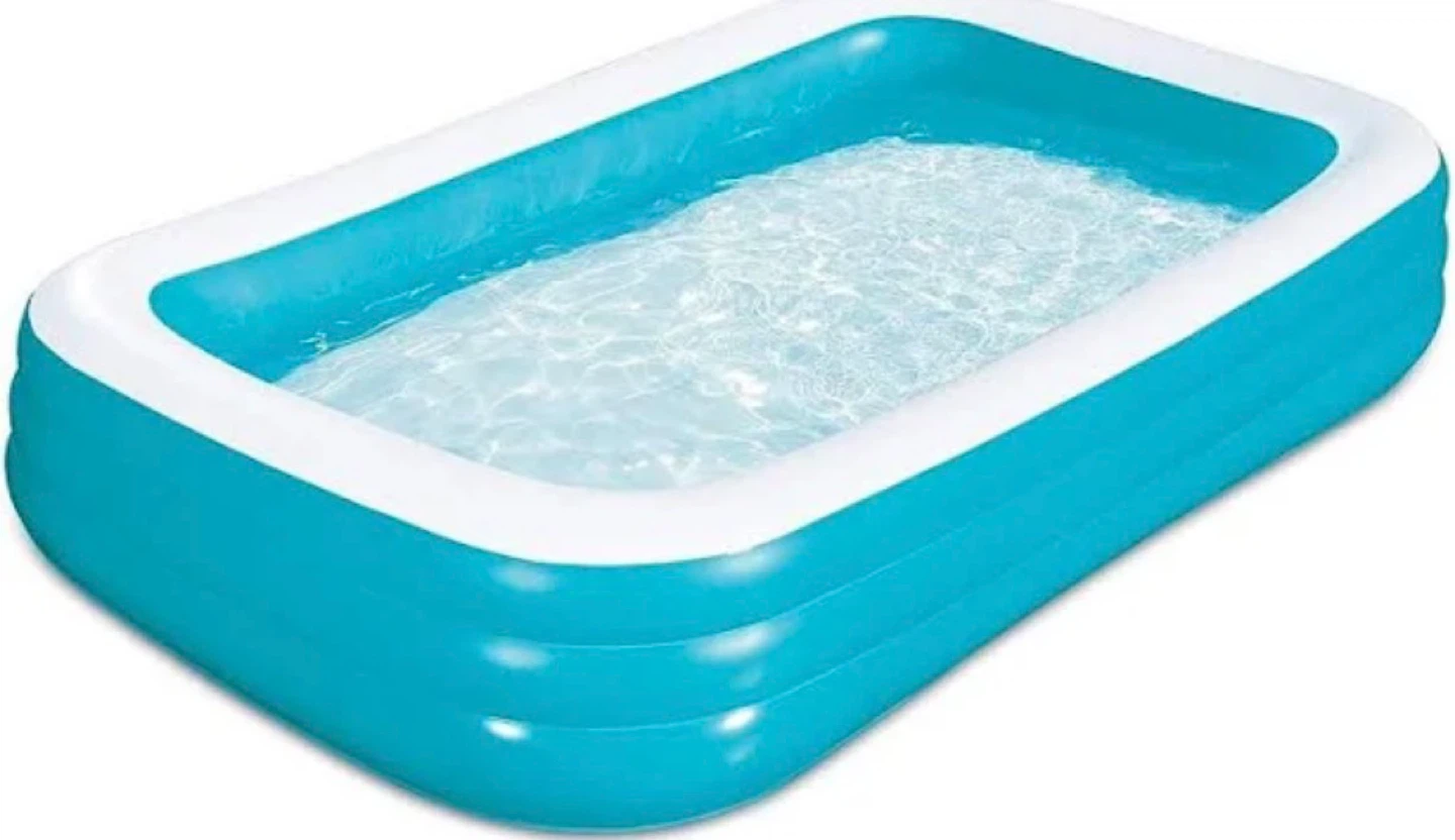 Inflatable Family Pool - Blue and White