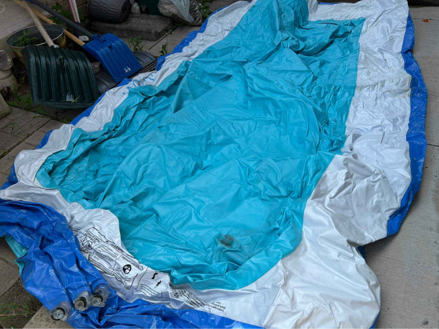 Inflatable Family Pool - Blue and White - photo 3