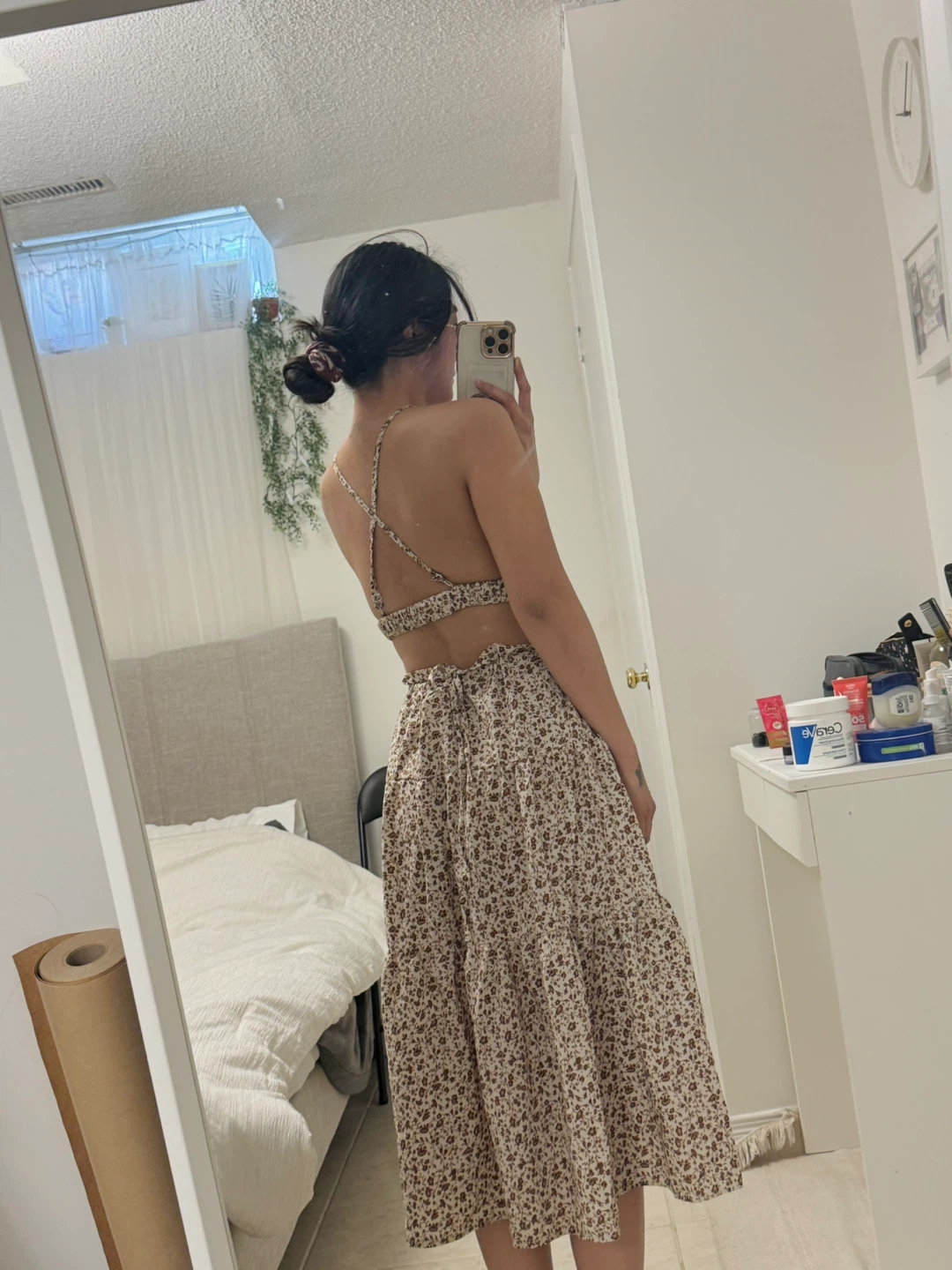 Floral Halter Neck Tiered Midi Dress - photo 2