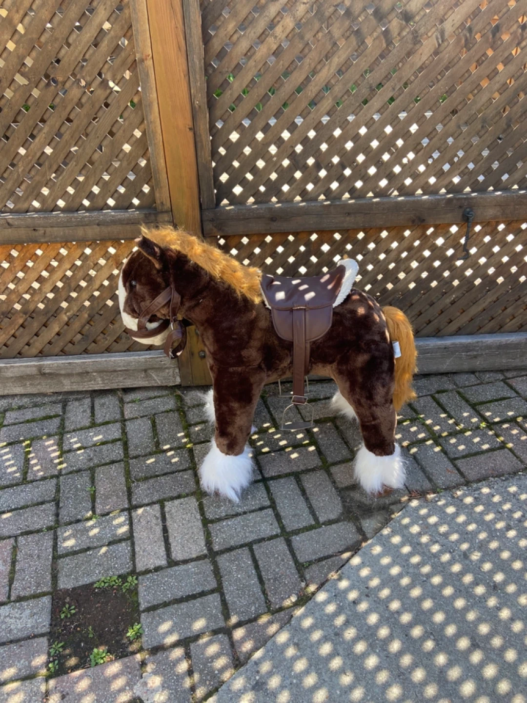 Plush Ride-On Horse Toy