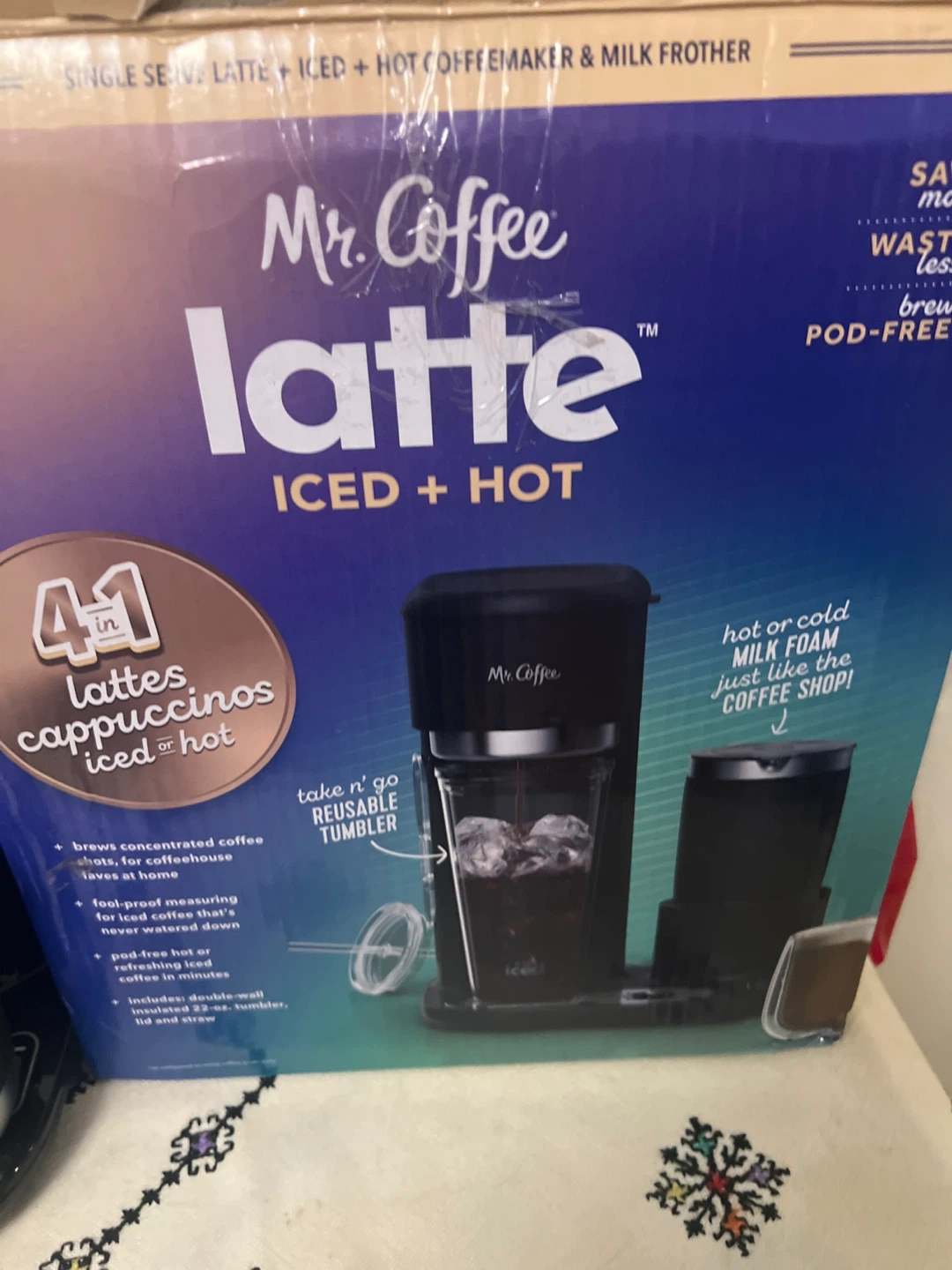 Mr. Coffee Latte 4-in-1 Single Serve Coffeewith milk frother - photo 2