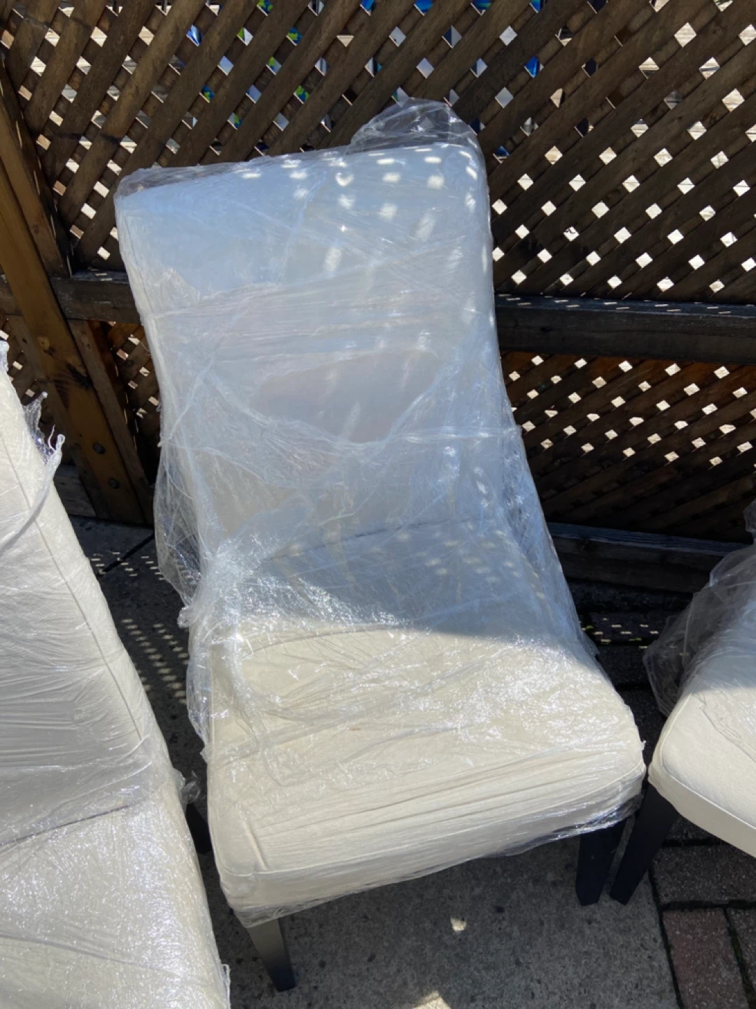 4 White Outdoor Chair Cushions (Set of 4) - photo 3