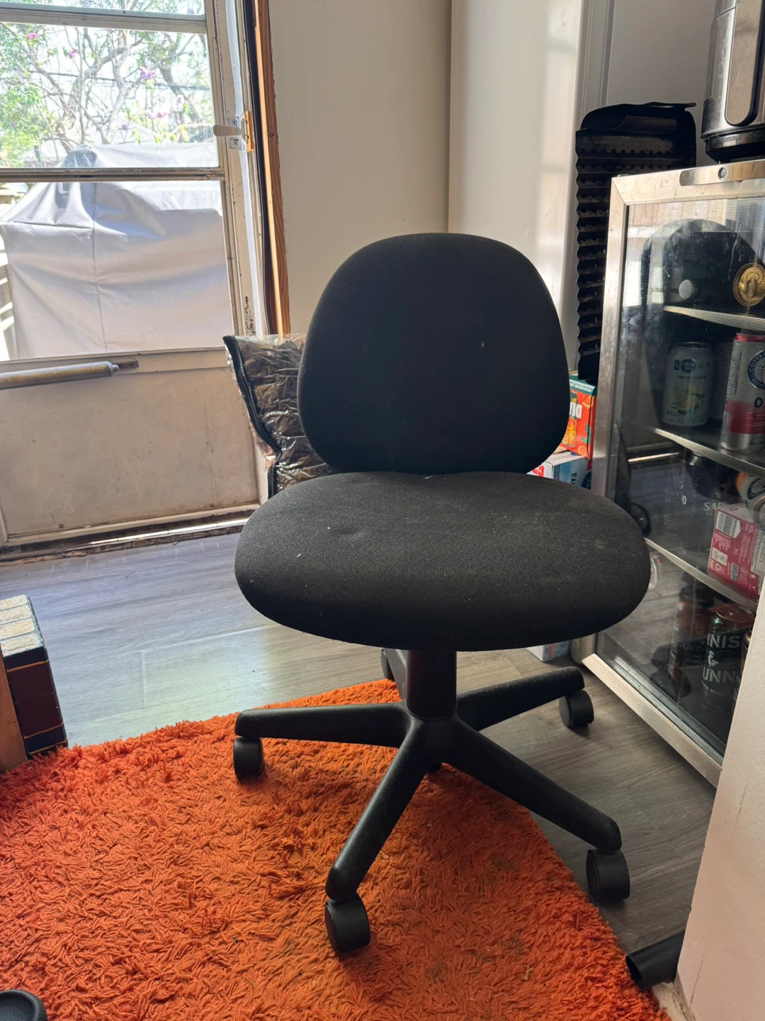 Black Office Chair with Wheels