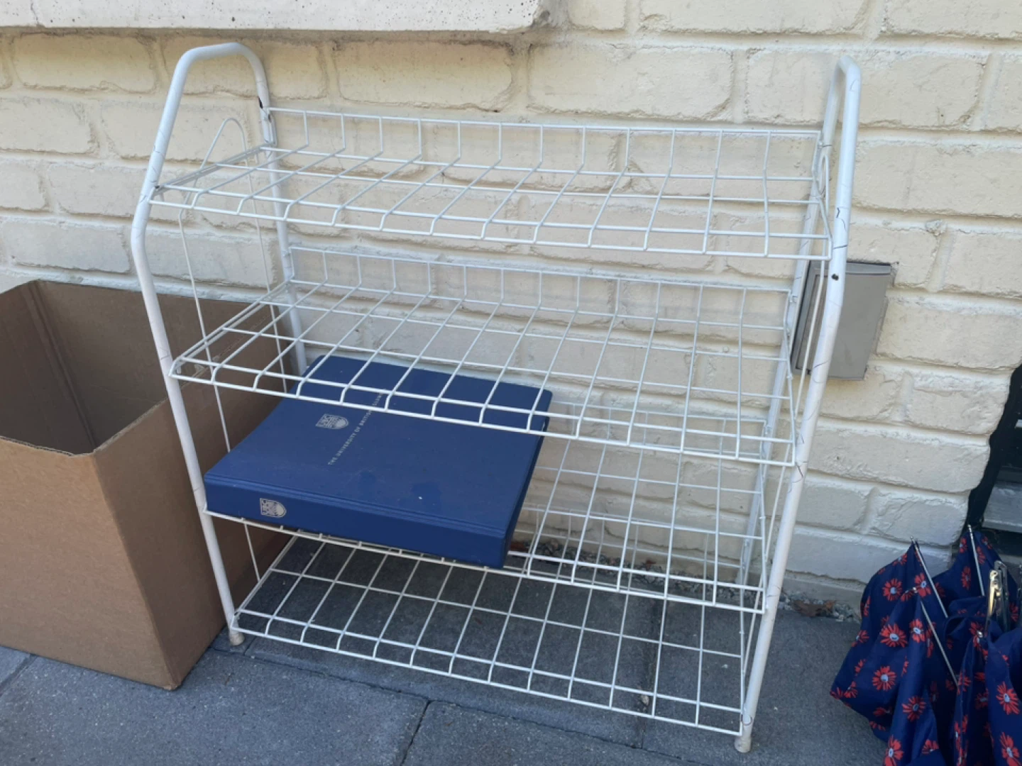 White 3-Tier Metal Wire Shelf Unit