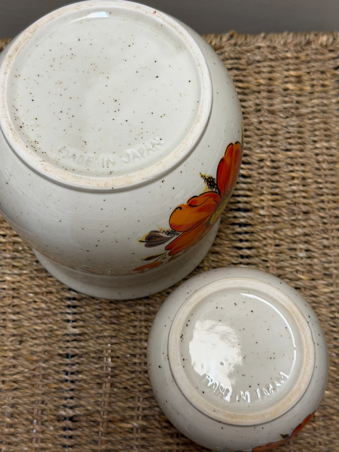 Vintage Ceramic Canister Set with Floral Design - photo 4