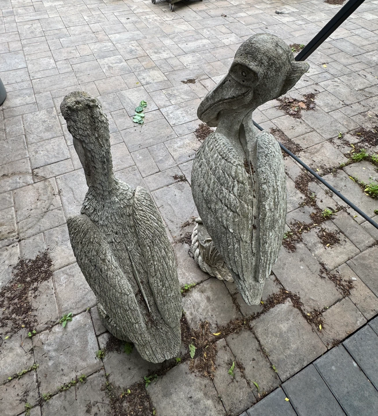 Stone Pelican Garden Statues (Set of 2) - photo 3