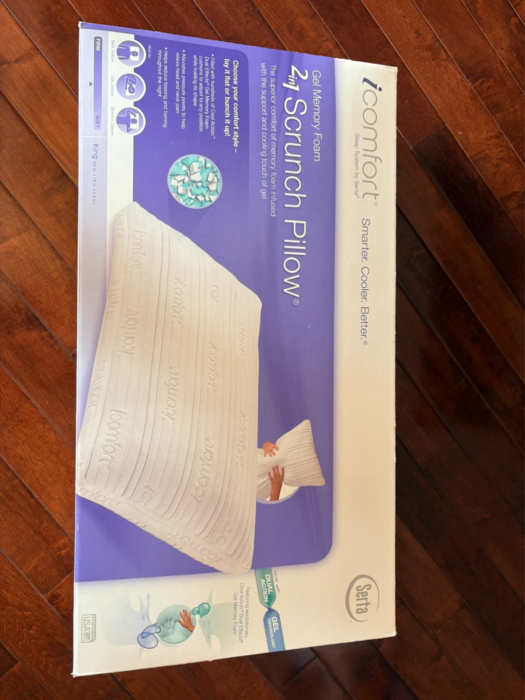 Serta iComfort 2-in-1 Scrunch Pillow - Gel Memory Foam