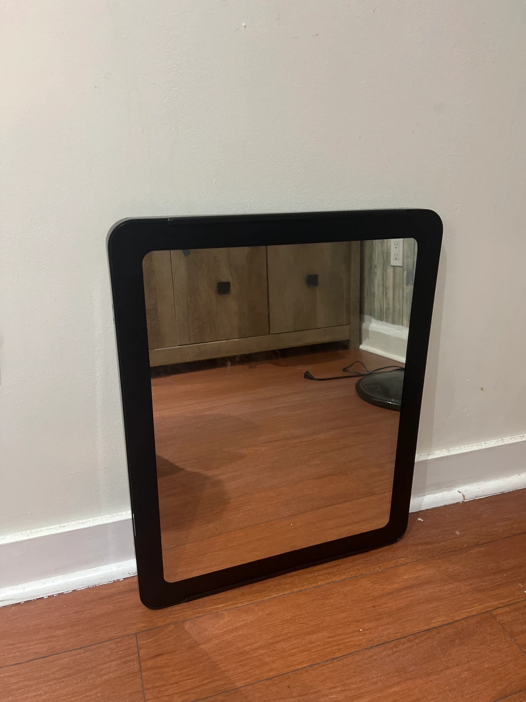 Black Framed Square Mirror