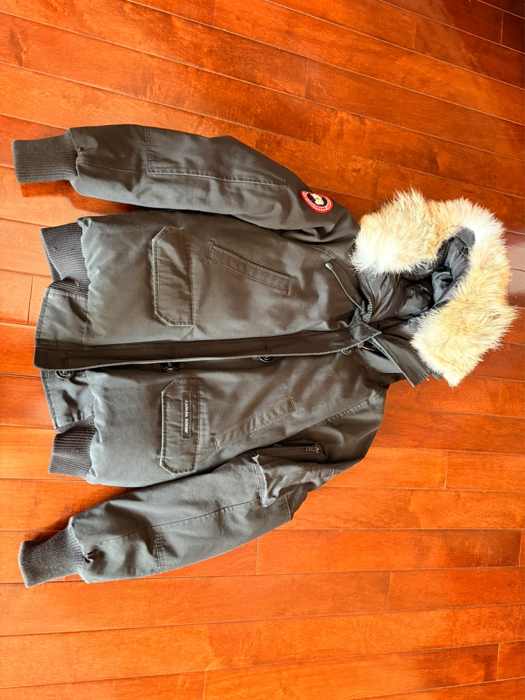 Canada Goose Bomber Jacket with Fur Hood