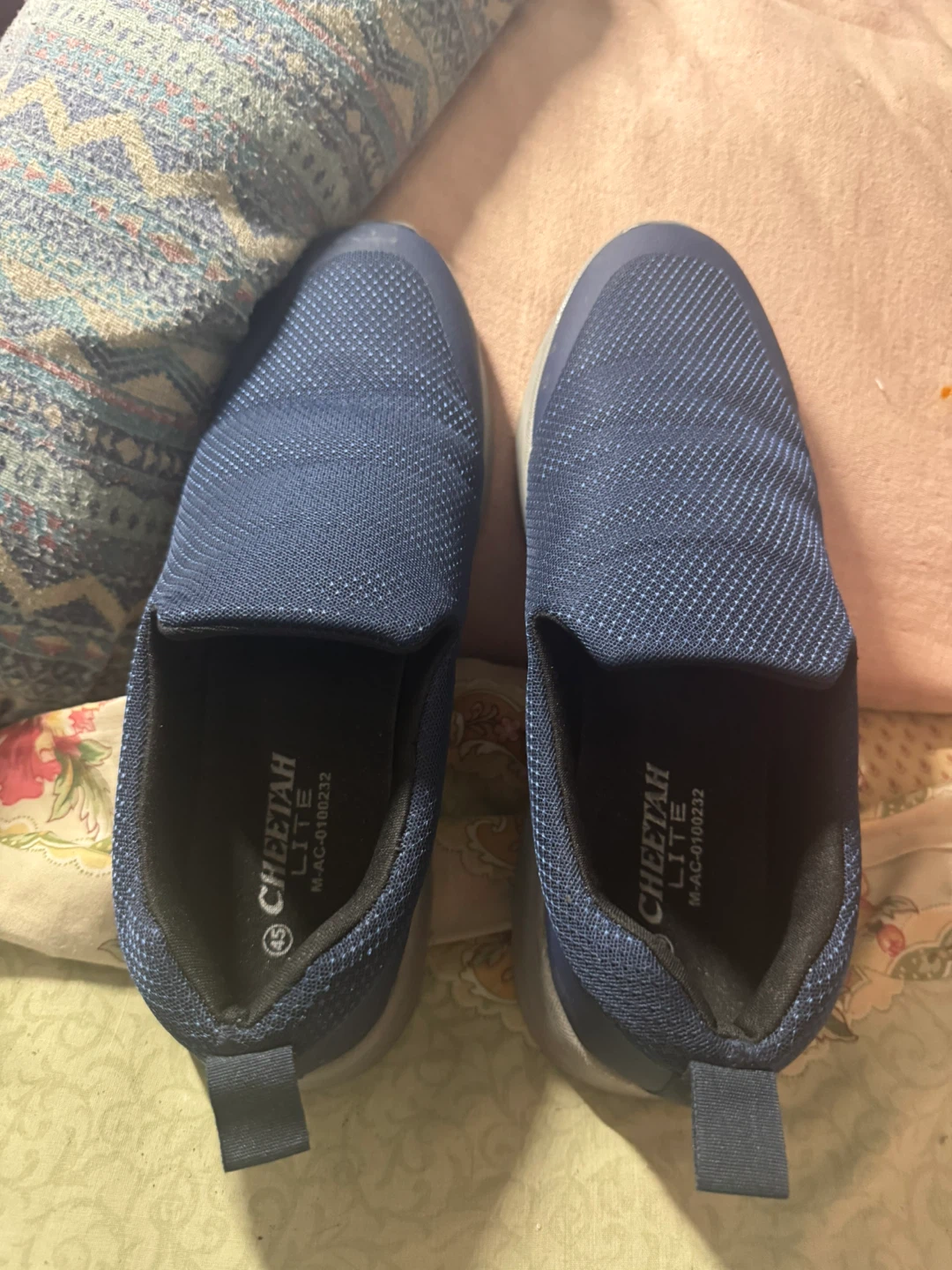 Cheetah Lite Blue Slip-On Shoes Size 45