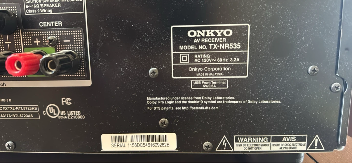 Onkyo TX-NR535 AV Receiver - photo 2
