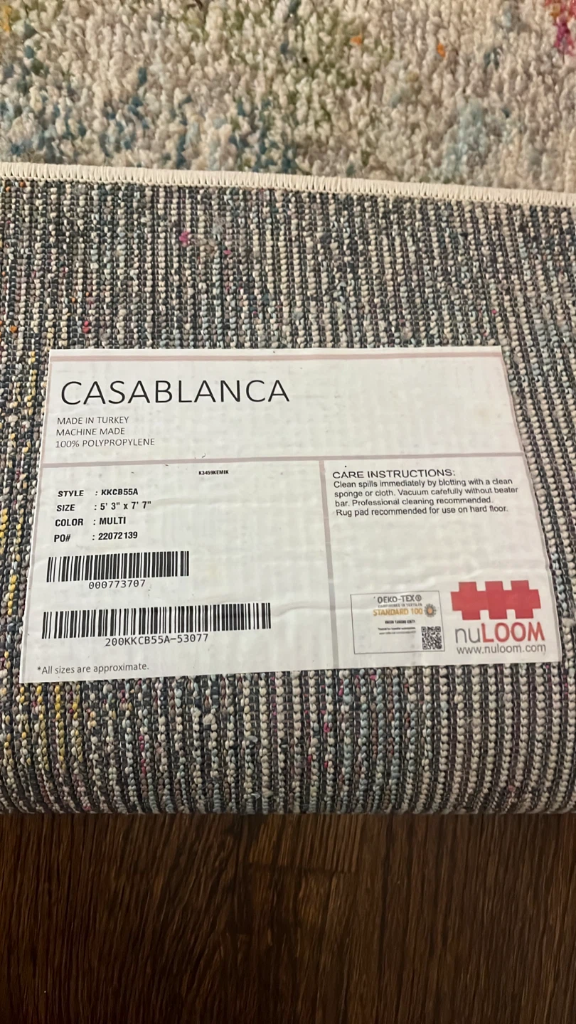 Casablanca Rug, Multi-Colors, 5’ 3” x 7’ 7” - photo 2