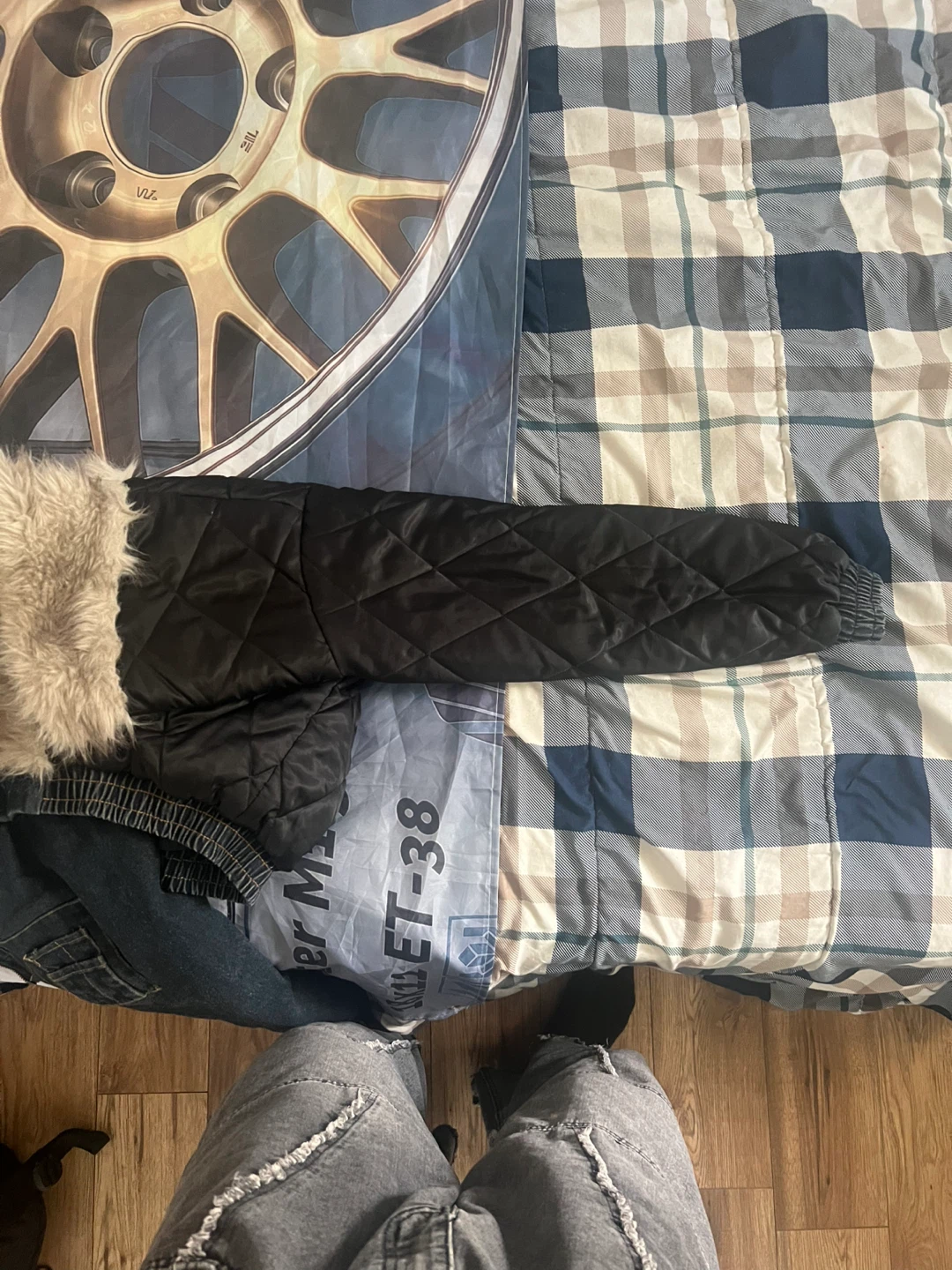 Supermade Denim Jacket with Faux Fur Hood - photo 4