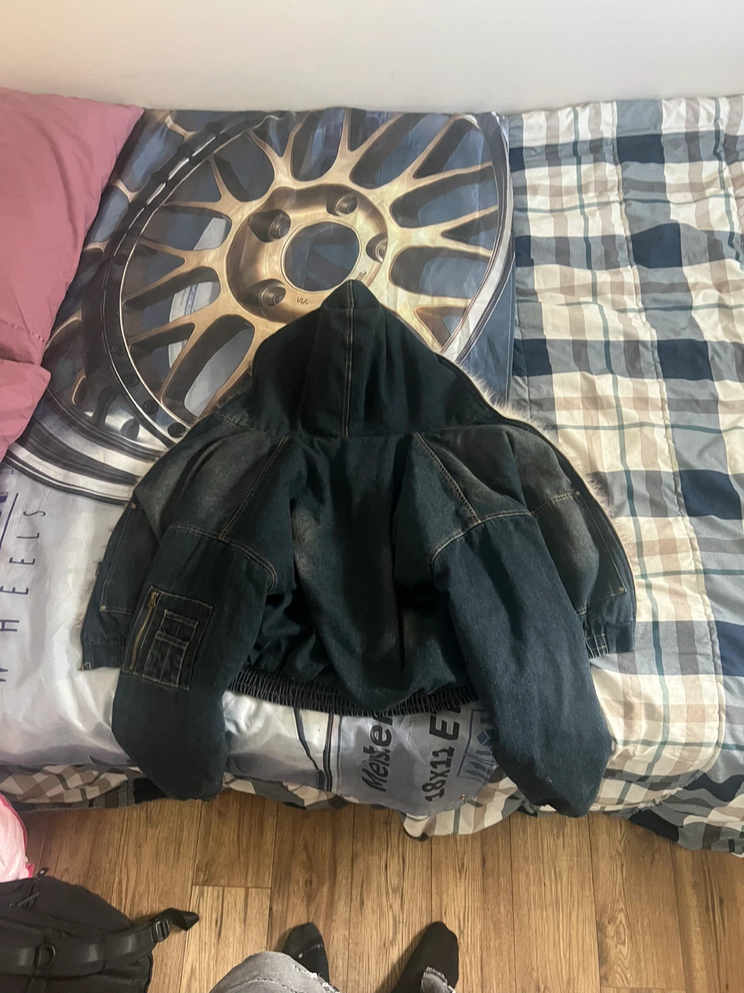 Supermade Denim Jacket with Faux Fur Hood - photo 5