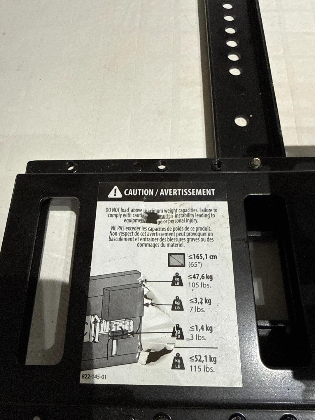 Black TV Wall Mount Bracket - photo 2