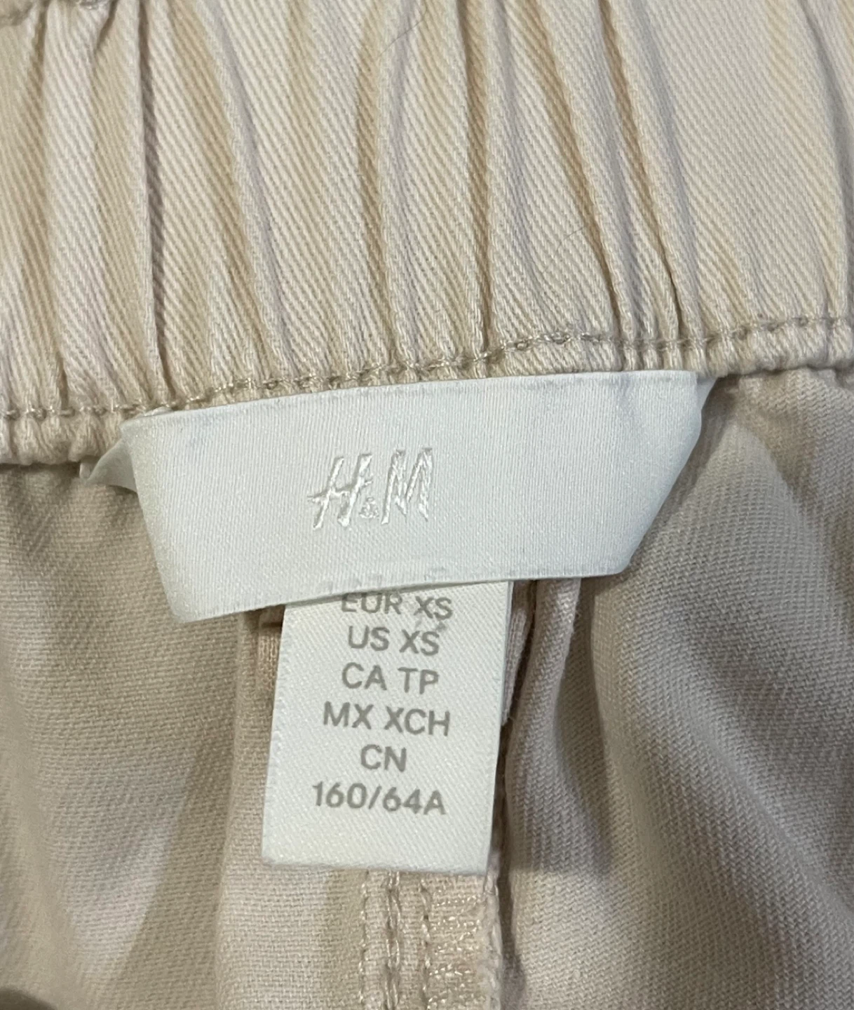 H&M Paperbag Waist Shorts - Beige - XS - photo 3