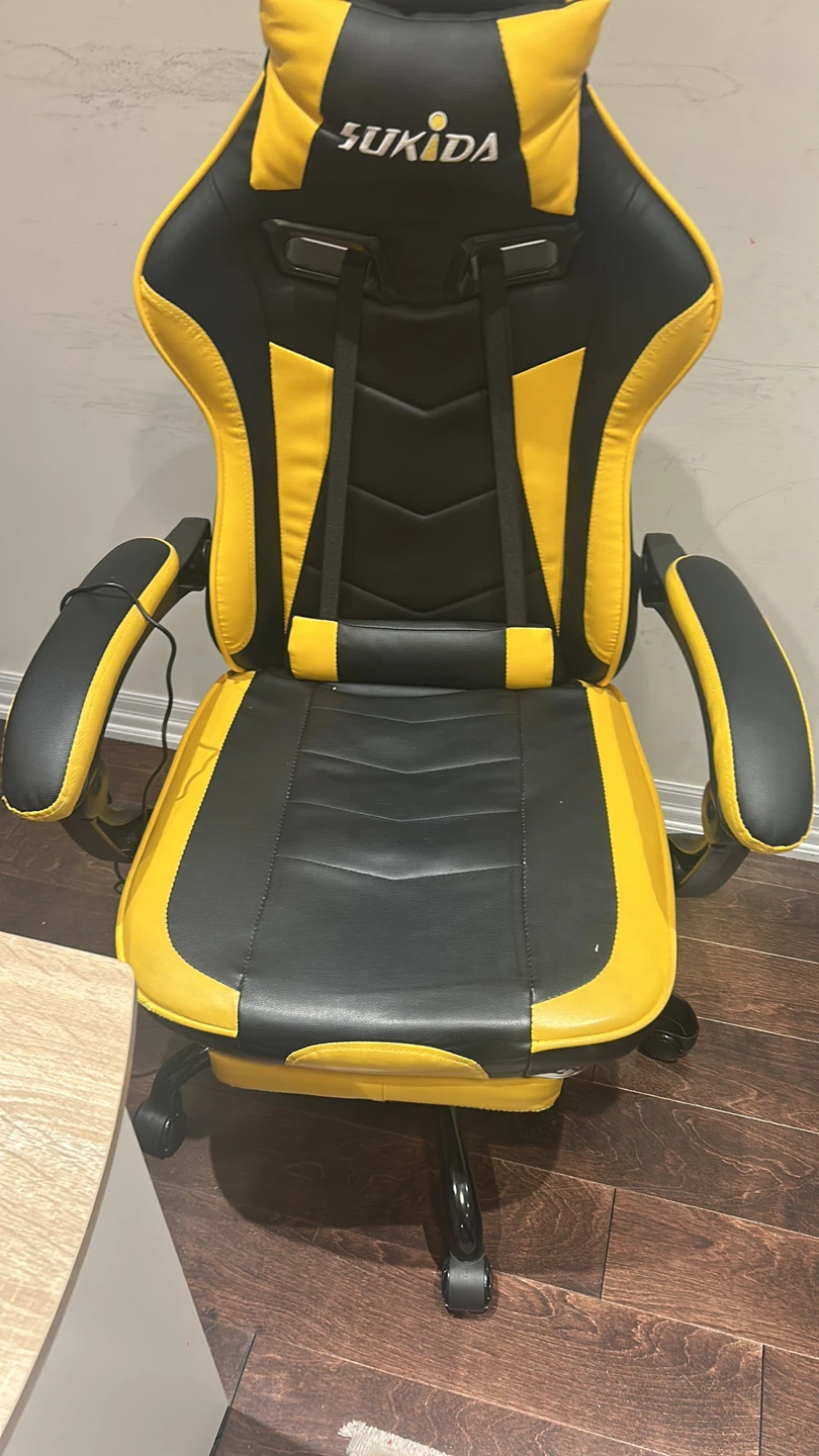 SUKIDA Gaming Chair - Black & Yellow