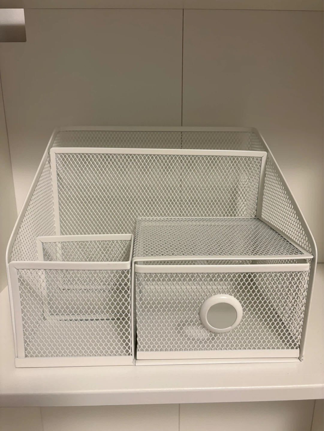 White Mesh Desk Organizer