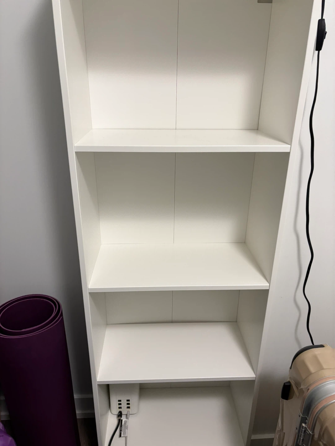 White 4-Shelf Bookshelf