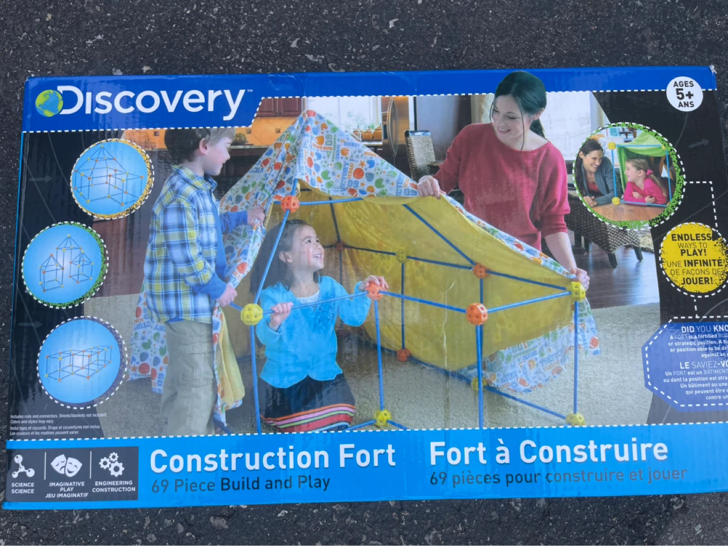 Discovery Construction Fort Building Toy - 69 Pieces