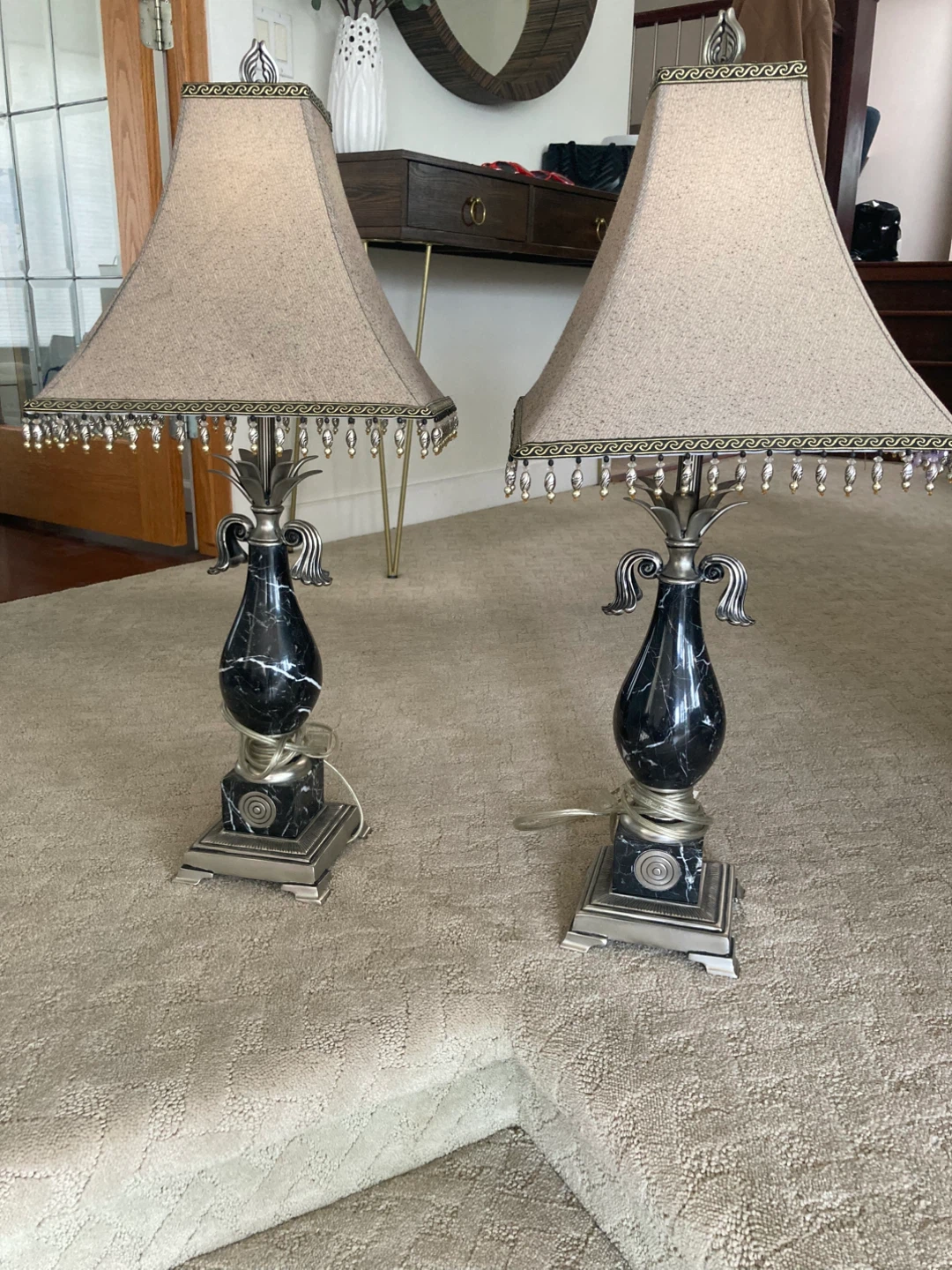 Pair of Vintage Style Table Lamps - photo 2