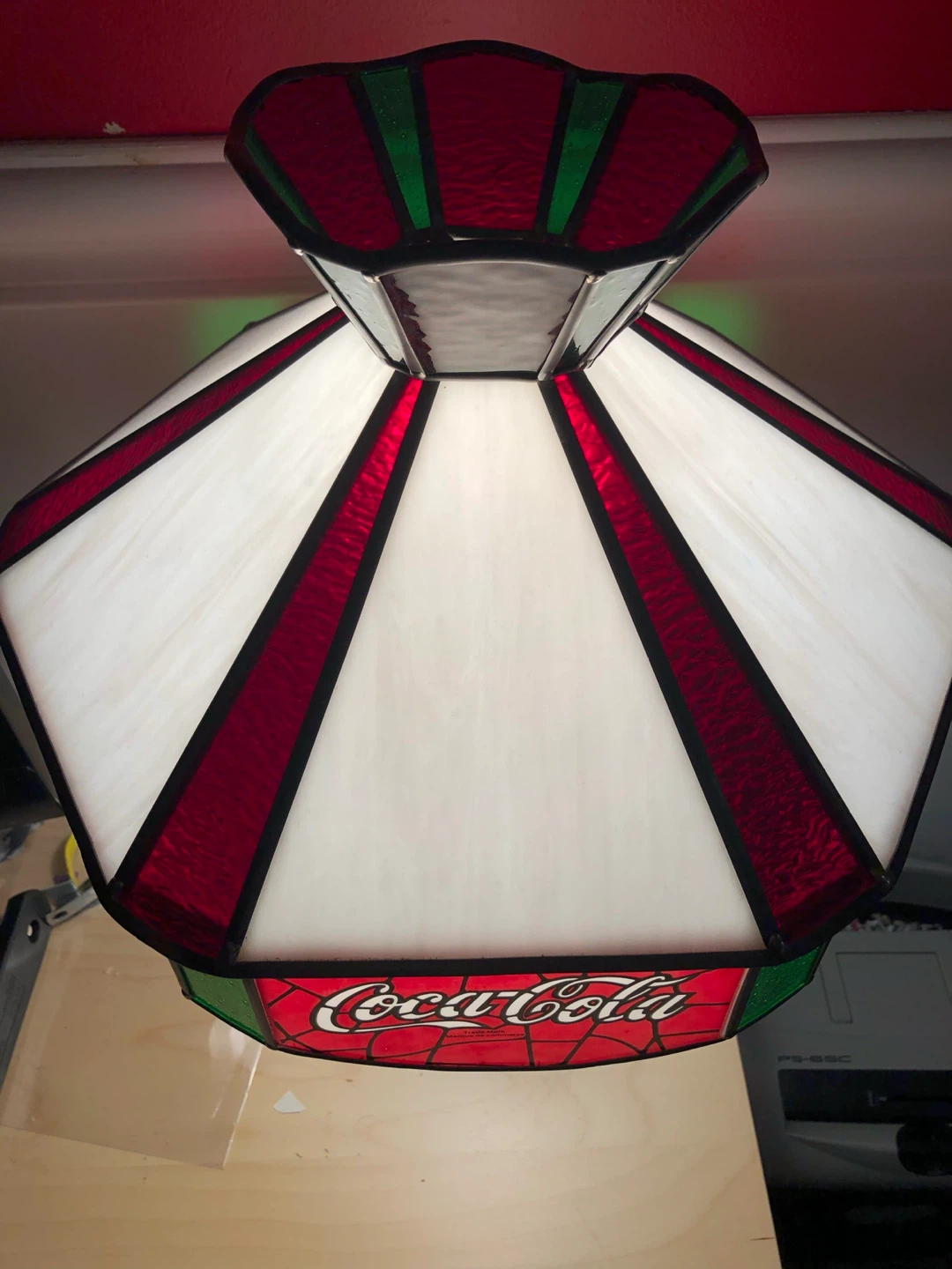 Coca-Cola Stained Glass Table Lamp - photo 3