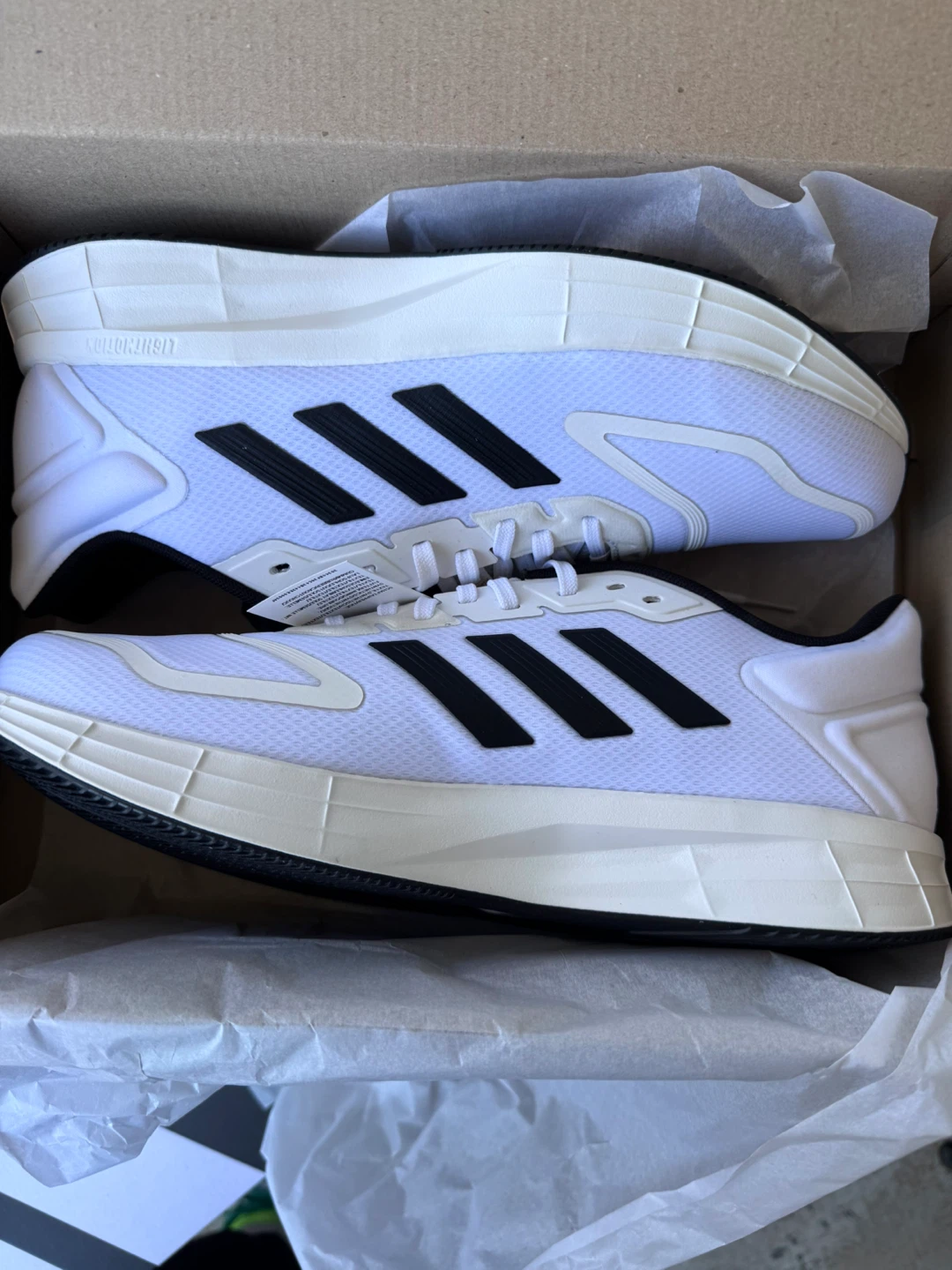 Adidas Duramo 10 Running Shoes - White/Black - Size 12 - photo 2