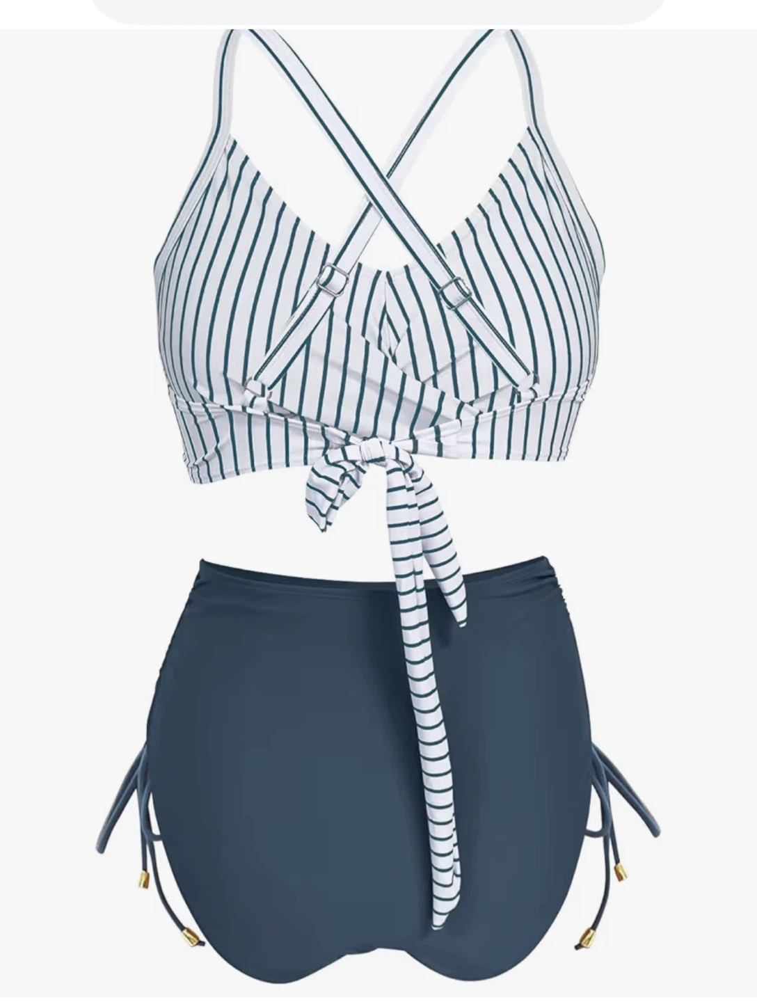Blooming Jelly Stripe Blue Bikini Set - photo 5