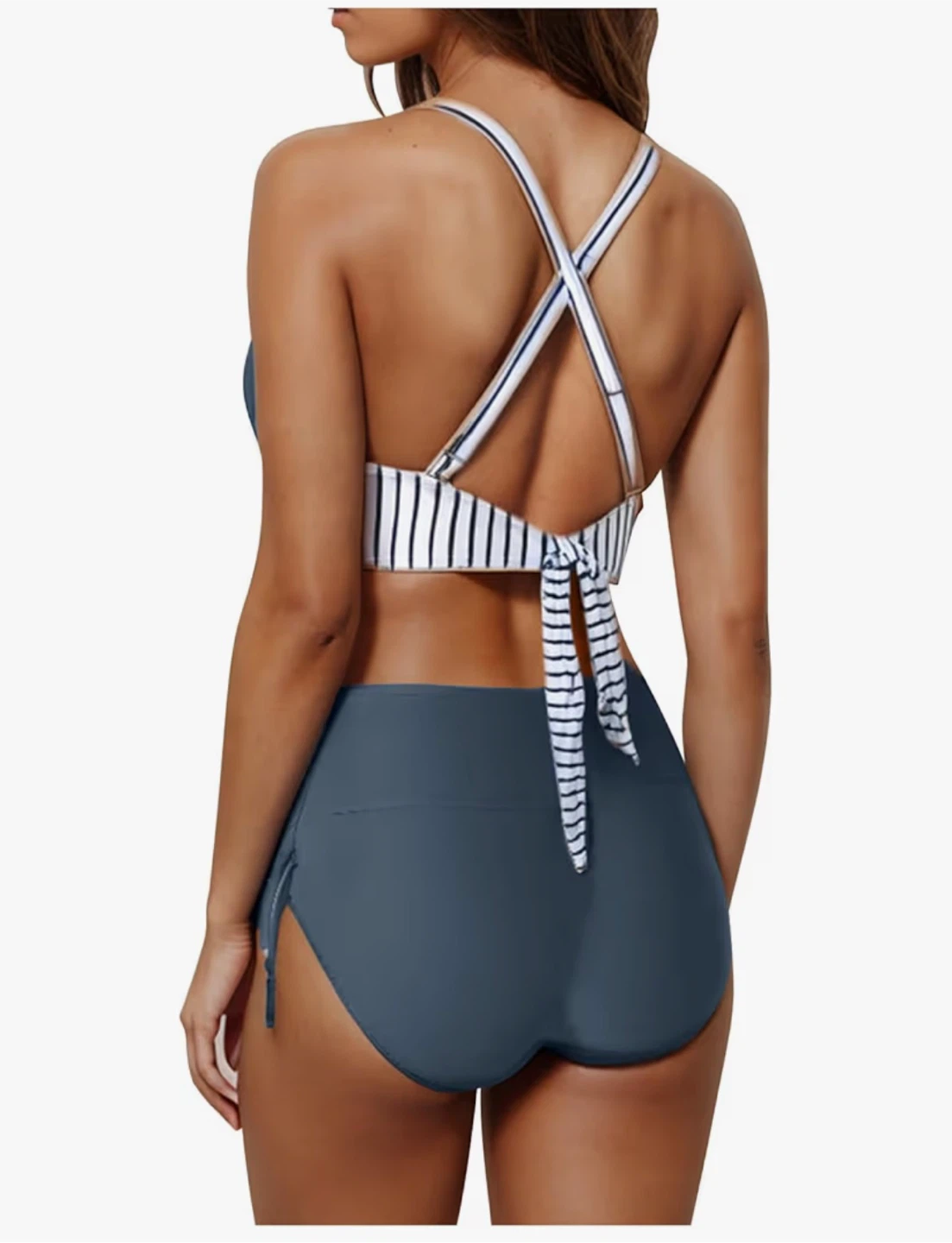 Blooming Jelly Stripe Blue Bikini Set - photo 3